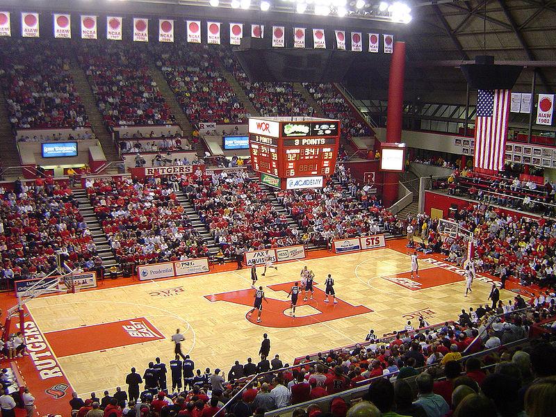 Interior of the Louis Brown Athletic Center, known also as the "RAC", during a game between Rutgers and Villanova in 2006.