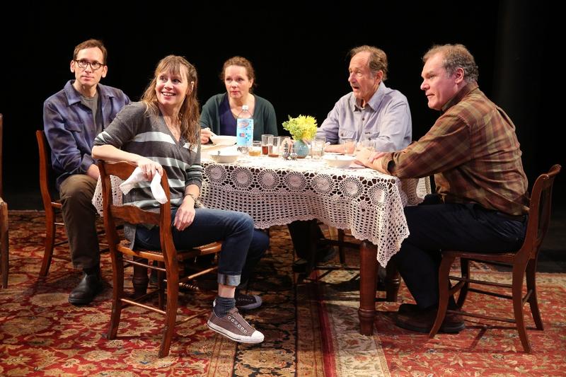 The cast of "Regular Singing," written and directed by Richard Nelson, running at The Public Theater in repertory with The Apple Family Plays. 