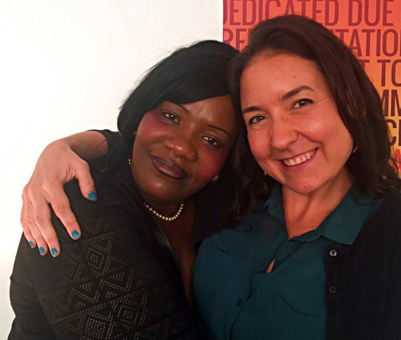 Tracey Jones (left), whose record was cleared by Bronx Judge Linda Poust Lopez, with her attorney, Zoe Root.