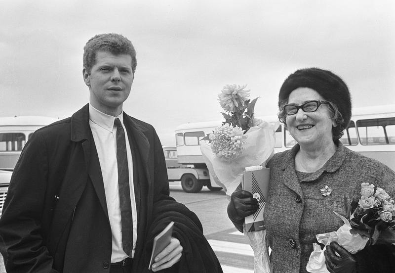 Van Cliburn and his mother, Rildia Bee O'Bryan in Amsterdam, 1966