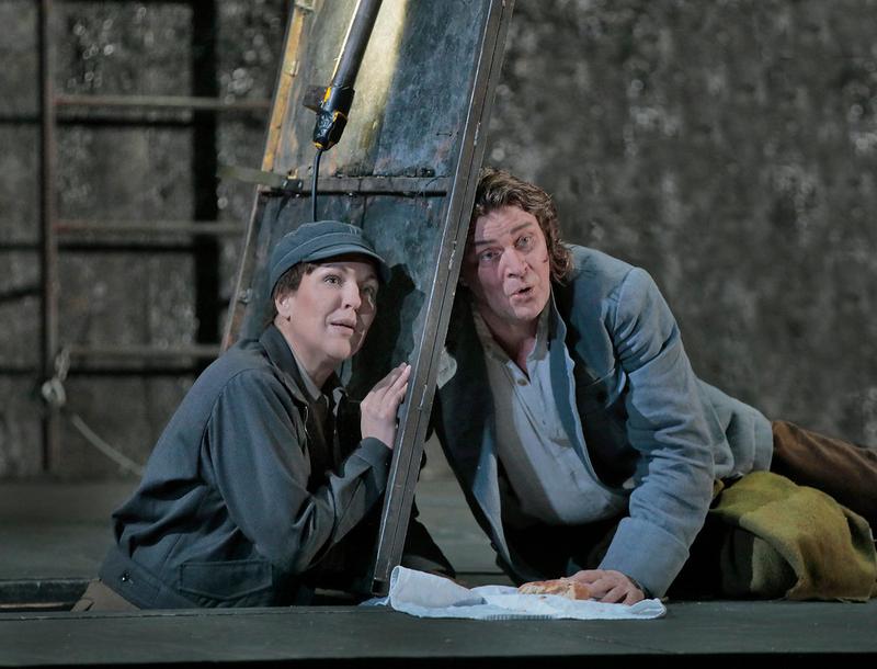 Adrianne Pieczonka as Leonore and Klaus Florian Vogt as Florestan in Beethoven's Fidelio. 