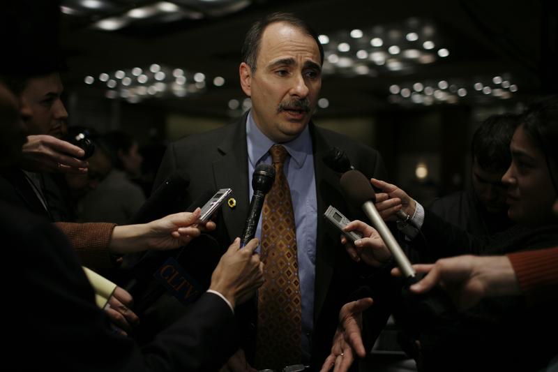 David Axelrod on Super Tuesday, 2008, in Chicago. 