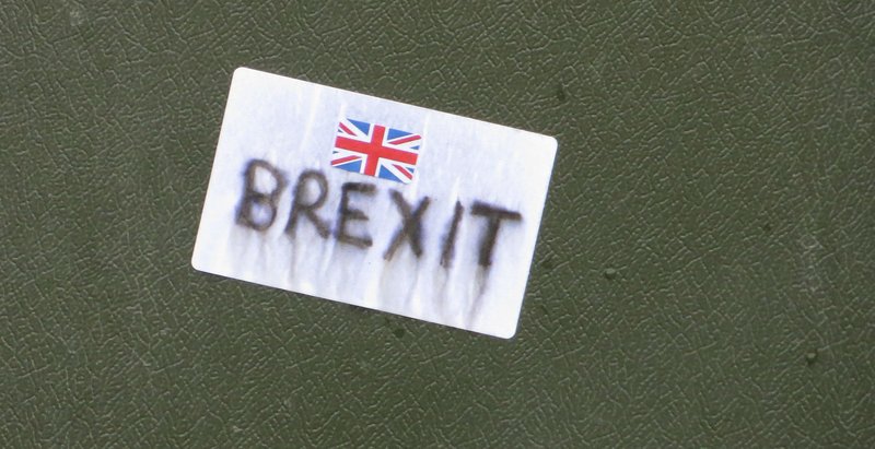 A faded Brexit sticker, October 25, 2015. 