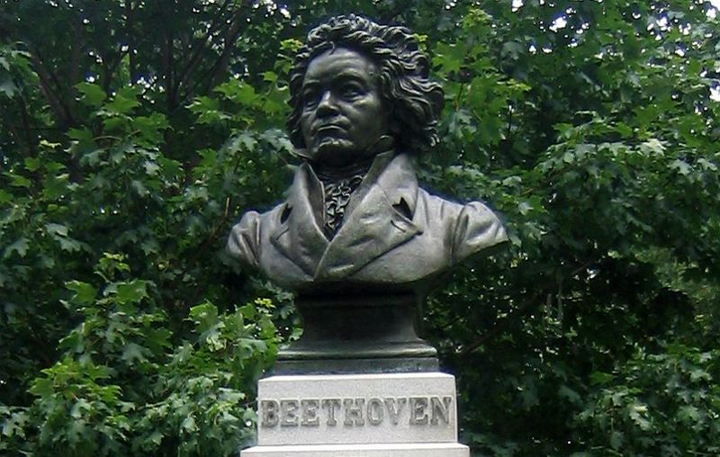 The only Beethoven statue in Brooklyn. Can you identify its location?