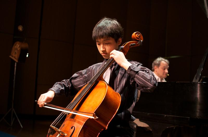 Cellist Bryan Park, 16, from Bloomington, Ind.