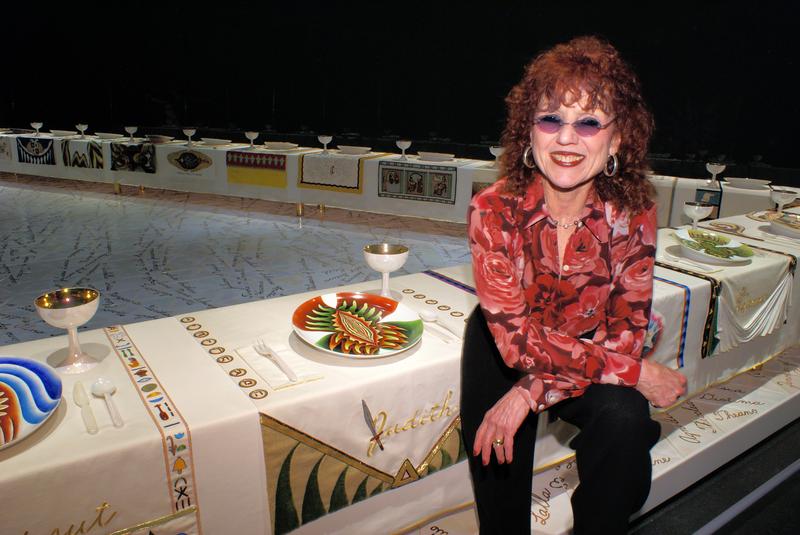 Judy Chicago’s The Dinner Party is on view in the Elizabeth A. Sackler Center for Feminist Art at the Brooklyn Museum.