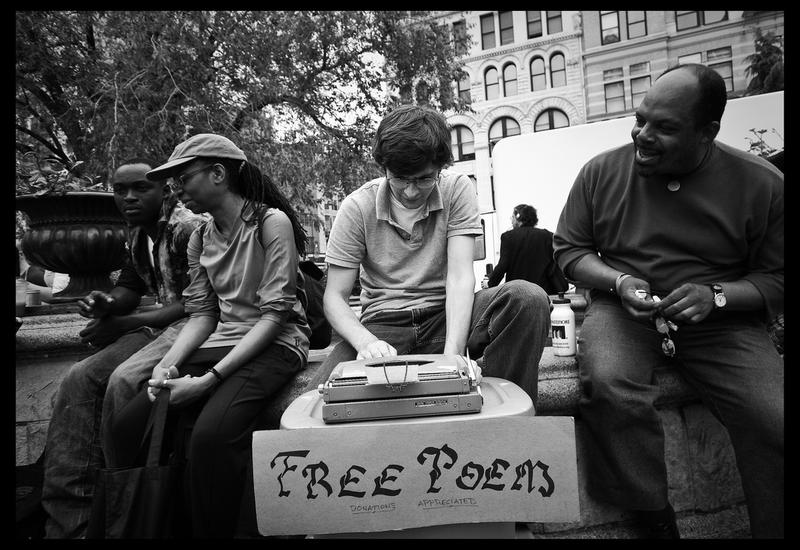 Free poems in Union Square Park