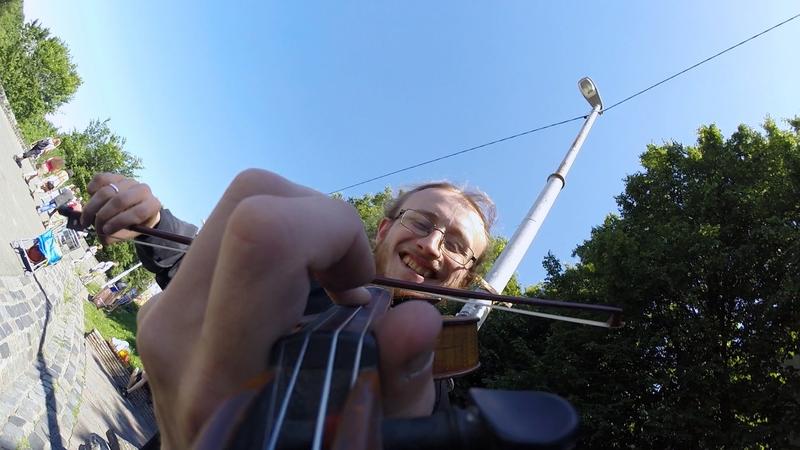 Violinist Pavel Frumin uses a GoPro as he plays Vivaldi.
