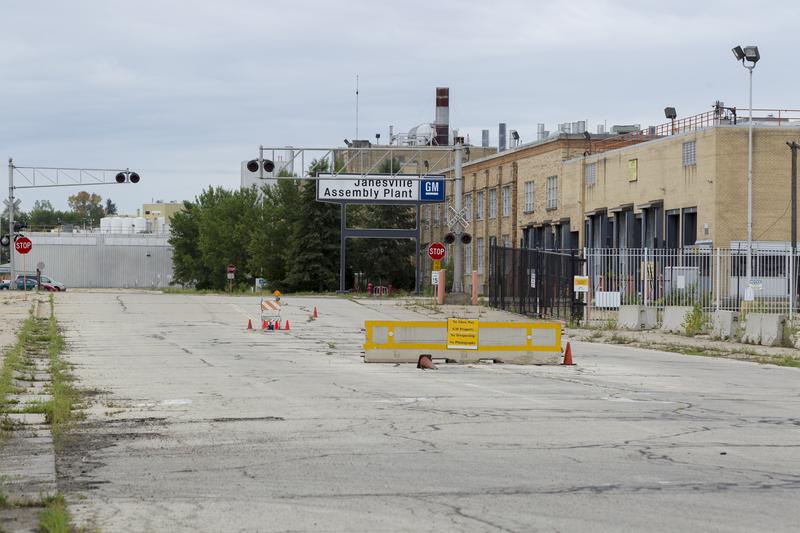 This photo taken Sunday, Aug. 12, 2012, shows the closed down General Motors plant in Janesville, Wis., hometown of U.S. Rep. Paul Ryan.