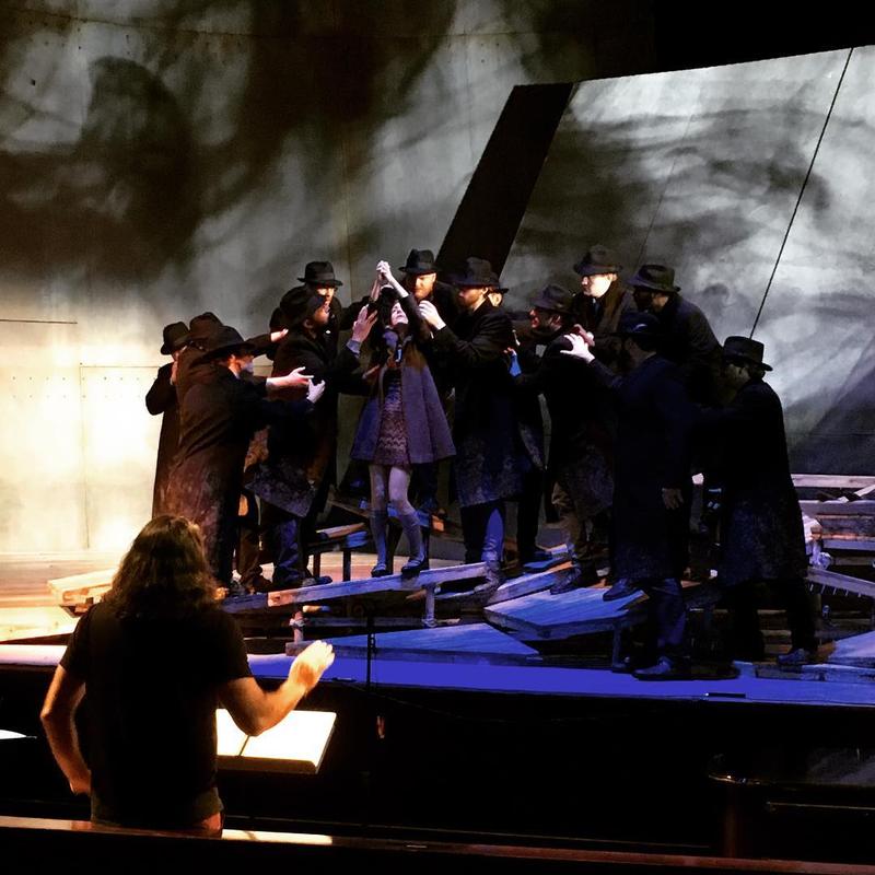 Rehearsal of the New York premiere of Missy Mazzoli's opera 'Breaking the Waves'