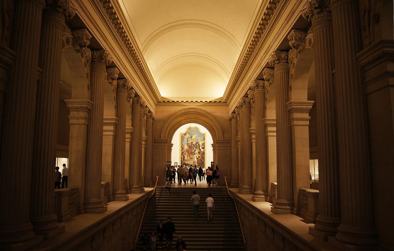 Stairwell in the Metropolitan Museum of Art, New York City.