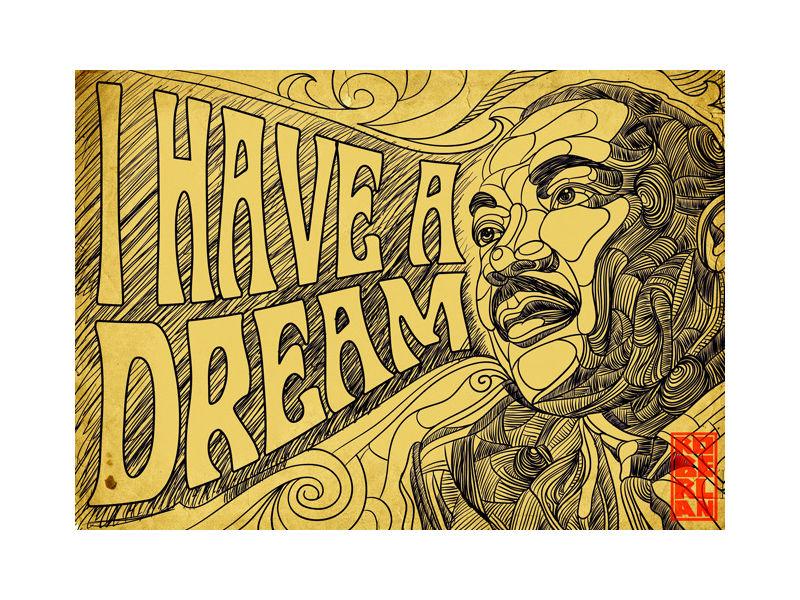 martin luther king i have a dream speech drawing