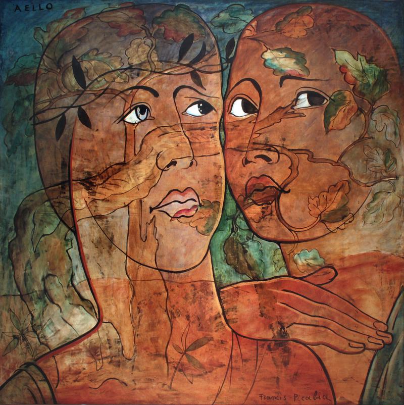 One of Francis Picabia's Transparencies "Aello" (193) where he superimposed works on top of one another.