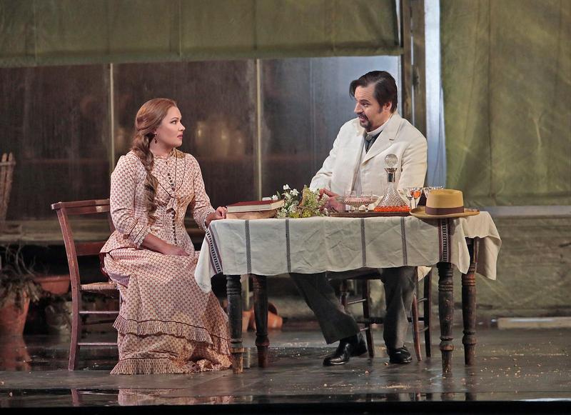 Anna Netrebko as Tatiana and Peter Mattei as Onegin in Tchaikovsky's Eugene Onegin