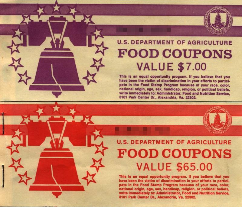 Vintage food stamps