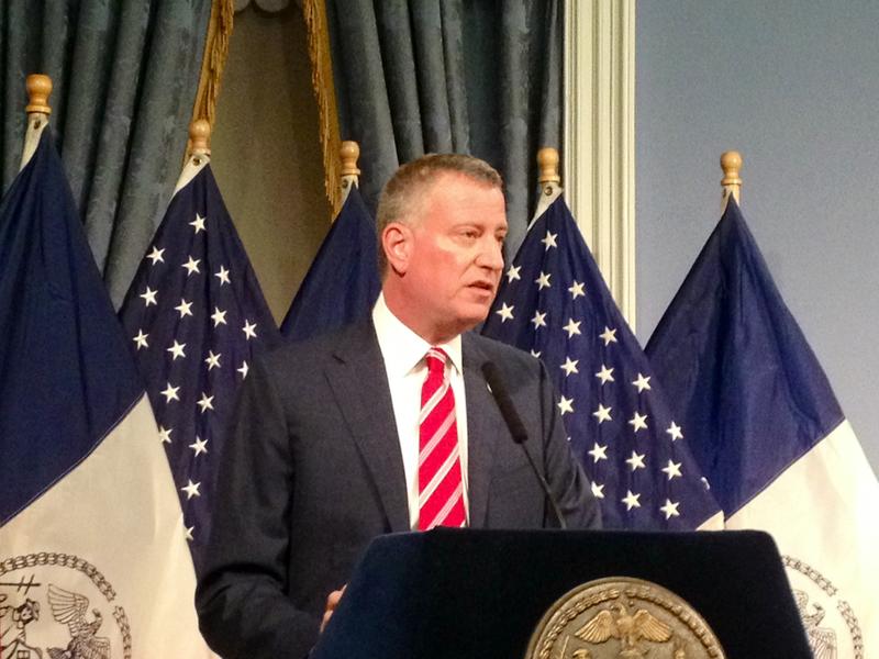 Mayor Bill de Blasio at City Hall 