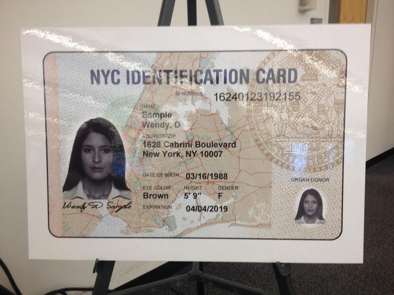 NYC Municipal Identification Card Sample