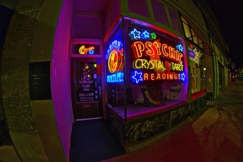 A psychic-reader storefront.