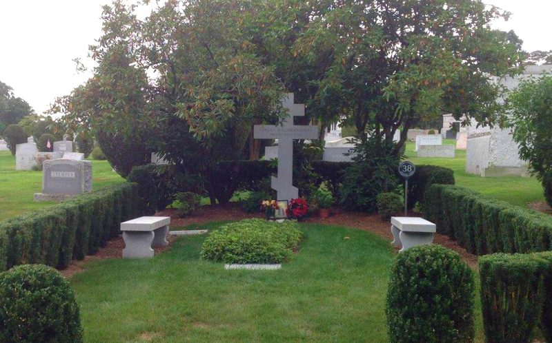Rachmaninoff's burial site in Kensico Cemetery, Valhalla, NY.