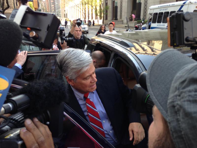 Dean Skelos leaving the courthouse.