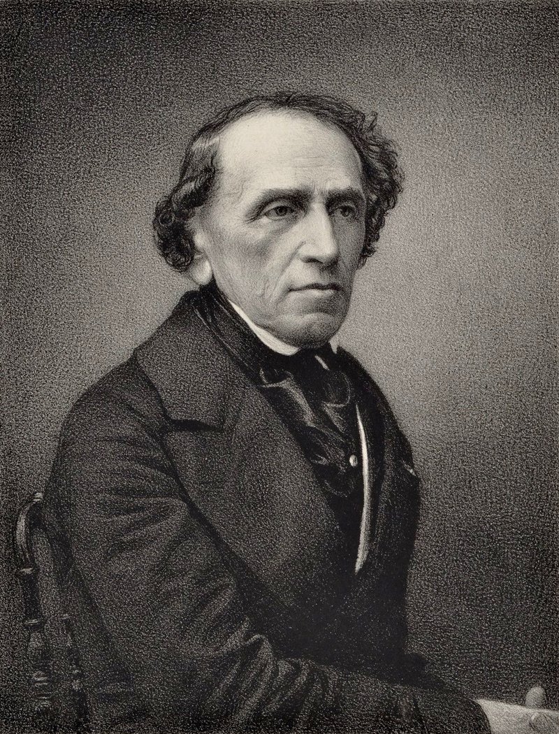 Giacomo Meyerbeer, engraving from a photograph by Pierre Petit