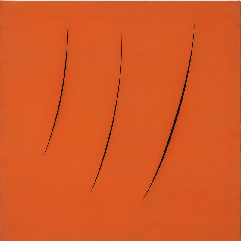 'Spatial Concept, Expectations, 1959' by Lucio Fontana.