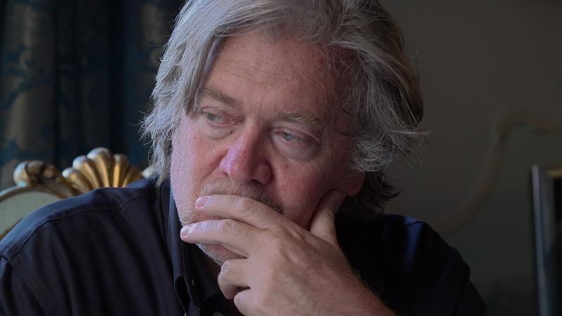 Steve Bannon, chief ideologist for Donald Trump's presidential campaign, in the documentary "The Brink."