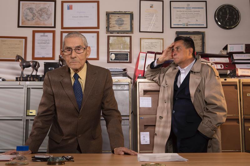 Sergio Chamy and Rómulo Aitken in the documentary The Mole Agent.