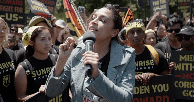 Rep. Alexandria Ocasio-Cortez as seen in the new documentary, "To the End."