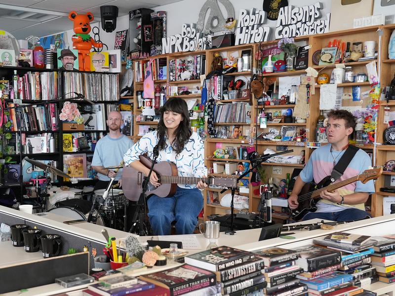 The Beths perform a Tiny Desk concert Wednesday, March 1, 2023, at NPR's headquarters in Washington, D.C.