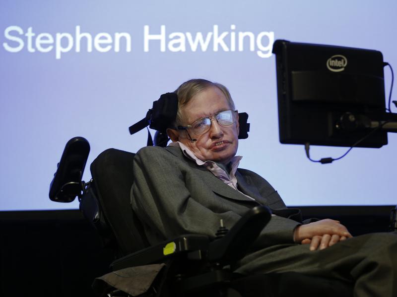 Professor Stephen Hawking in December.