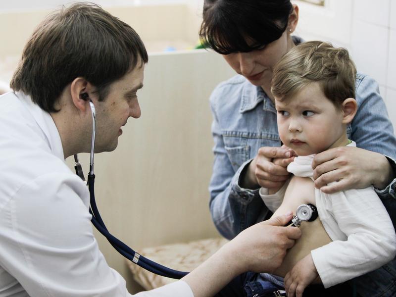 Two polio cases have been reported in Ukraine, where some parents are fearful of vaccinations. Above: A child receives the diphtheria, whooping cough and tetanus vaccine in a children's hospital in Kiev.