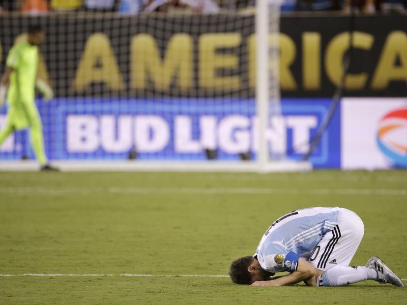 Even Lionel Messi couldn't believe his shot turned into a goal for Argentina