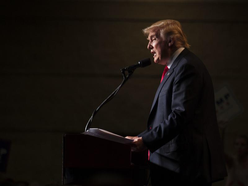 Donald Trump speaks at a rally in Green Bay, Wis., on Aug. 5. Michael Kranish and his colleague Marc Fisher are the authors of <em>Trump Revealed,</em> a biography about Trump's life and career that is based on the work of more than 20 of the <em>Post's</em> reporters, editors and fact-checkers.