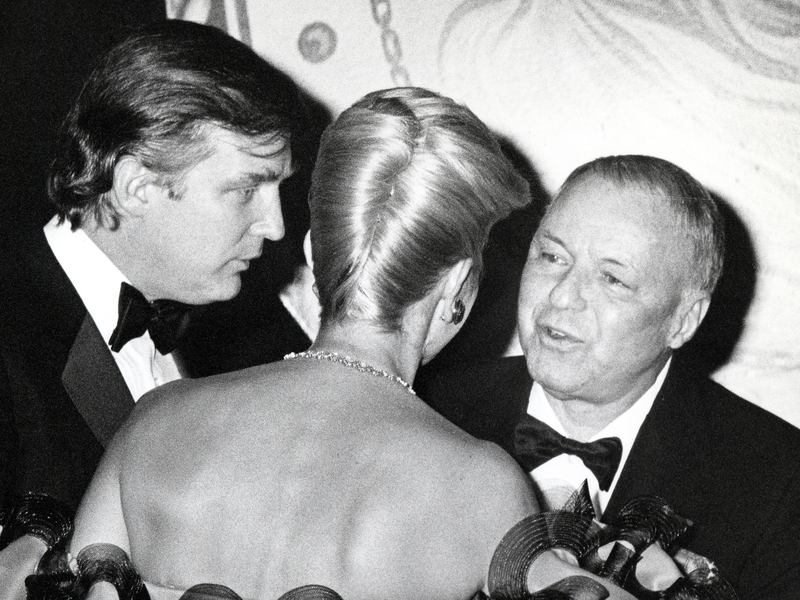 Donald Trump, Ivana Trump and Frank Sinatra in 1988.
