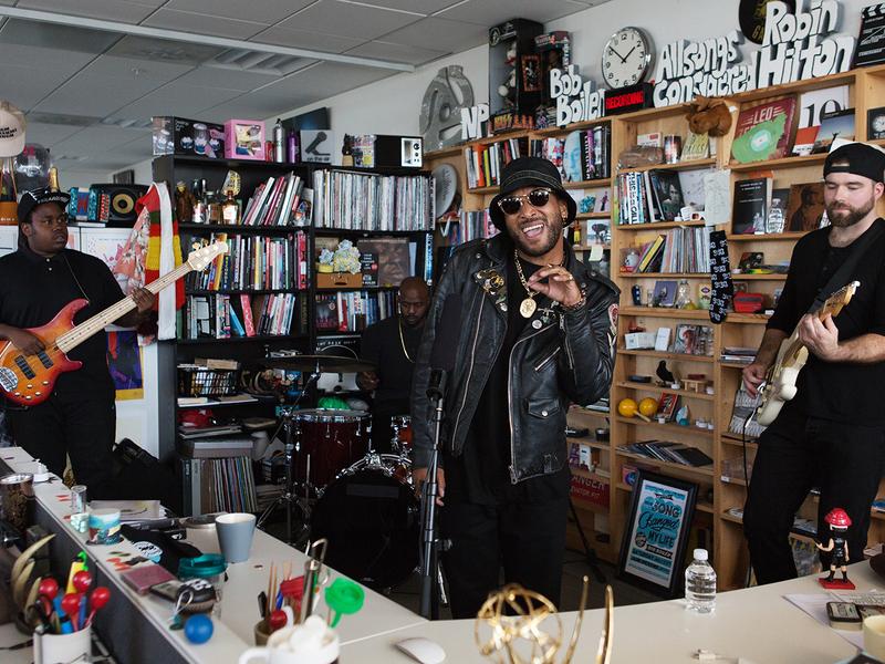 Ro James performs a Tiny Desk Concert on Oct. 11, 2016. (Raquel Zaldivar/NPR)
