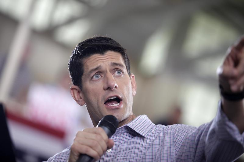 Republican Vice Presidential candidate Paul Ryan on the campaign trail.