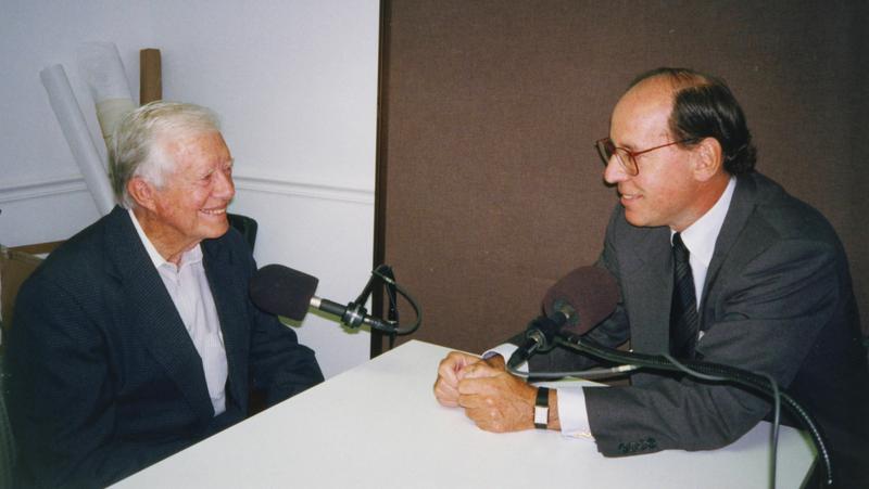 Jimmy Carter with Mad About Music host Gilbert Kaplan.