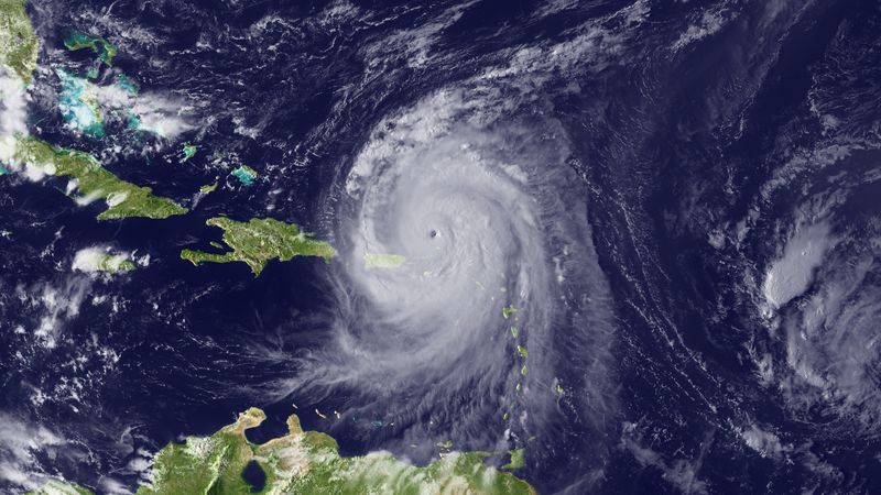 In this handout satellite image provided by the National Oceanic and Atmospheric Administration (NOAA), Hurricane Earl is seen on August 30, 2010 in the Atlantic Ocean as seen from space.