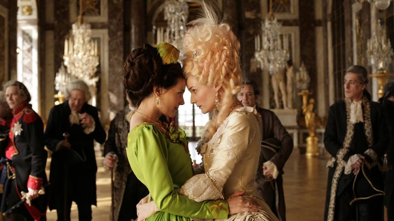 Virginie Ledoyen, left, stars as Gabrielle de Polignac and Diane Kruger, right, stars as Marie Antoinette in Benoit Jacquot’s “Farewell, My Queen,” a Cohen Media Group release