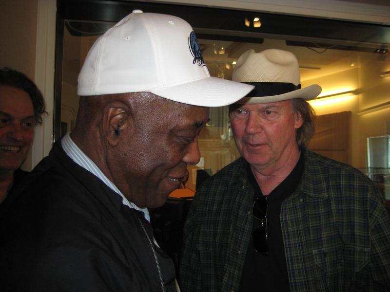 Jonathan Demme, Buggy Guy, and Neil Young in the Lopate Show studio July 7, 2012.