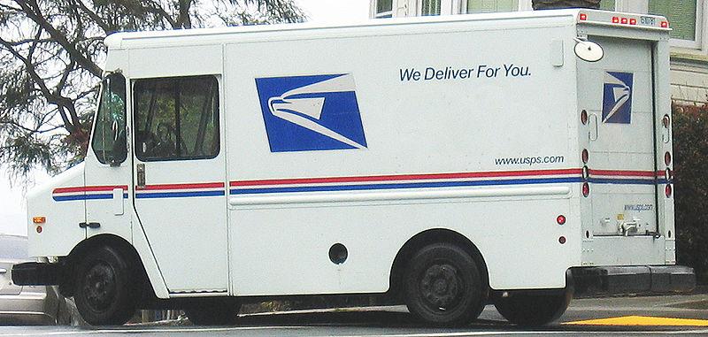 A United States Postal Service truck in San Francisco