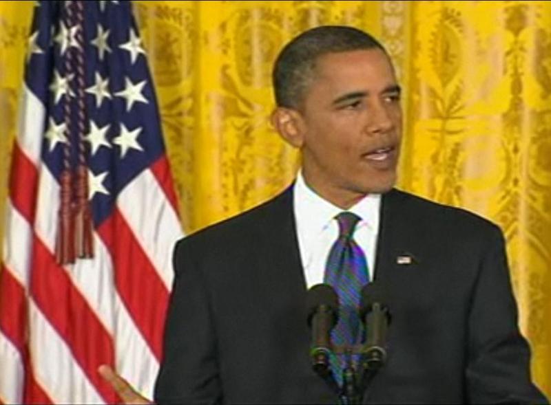 President Obama speaking at the White House on Friday, September 10, 2010