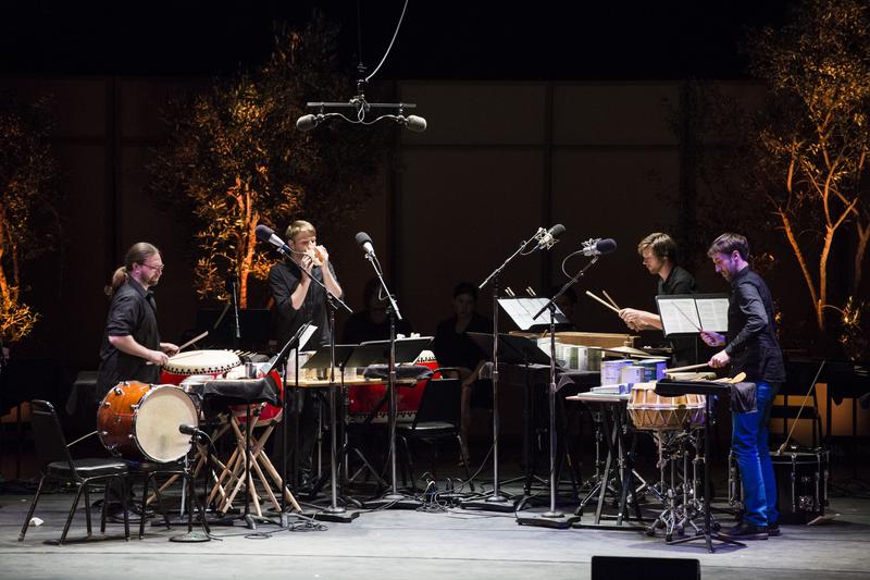 red fish blue fish perform works by John Cage and Lou Harrison at Libbey Bowl