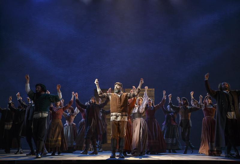 Danny Burstein and cast in 'Fiddler on the Roof' at the Broadway Theatre.
