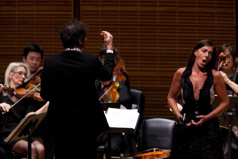 Ensemble Matheus, director Jean-Christophe Spinosi, and soprano Veronica Cangemi at Zankel Hall on March 6, 2013. 