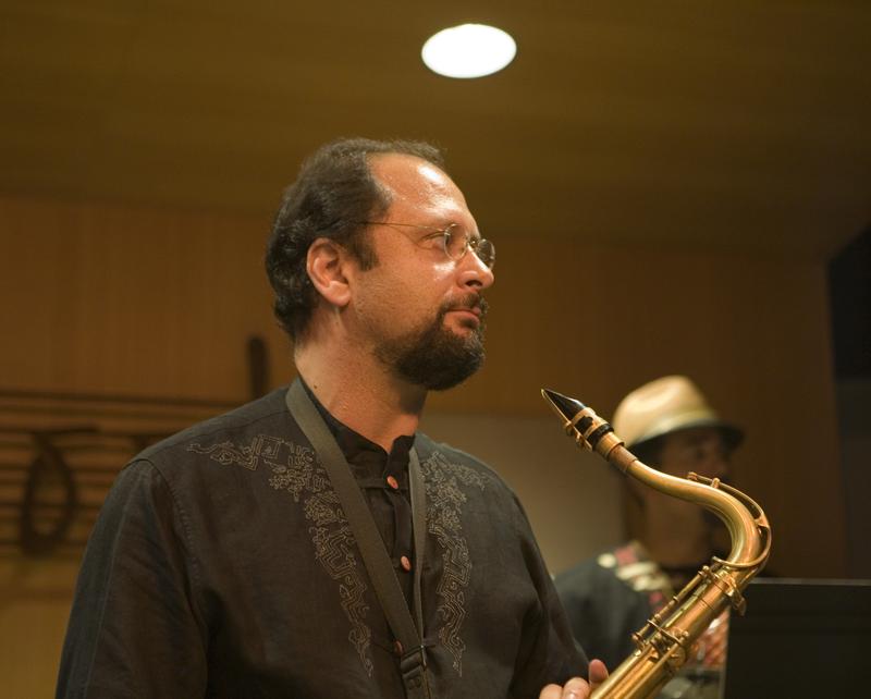 Saxophonist Hafez Modirzadeh performed at the 2016 Ferus Festival at National Sawdust