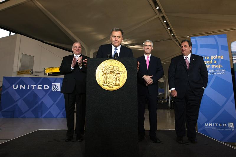 David Samson announcing the Atlantic City airport Deal with Governor Christie.