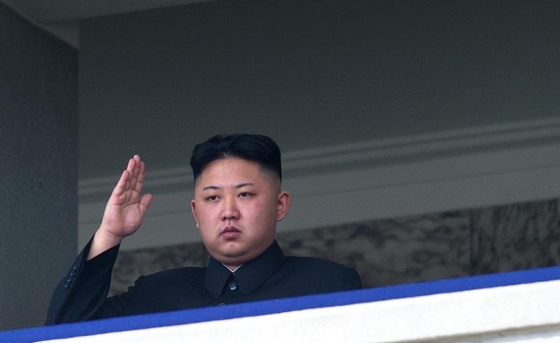 This file photo taken on April 15, 2012 shows North Korean leader Kim Jong-Un saluting as he watches a military parade to mark 100 years since the birth of the country's founder and his grandfather.
