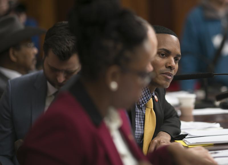 Council Member Ritchie Torres During the Investigations and Oversight hearing on NYCHA Boilers